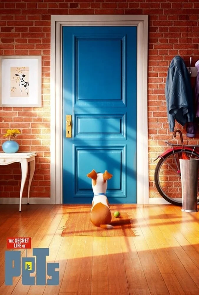 پوستر فیلم زندگی مخفی حیوانات (The Secret Life of Pets) با شخصیت‌های مکس و دوک
