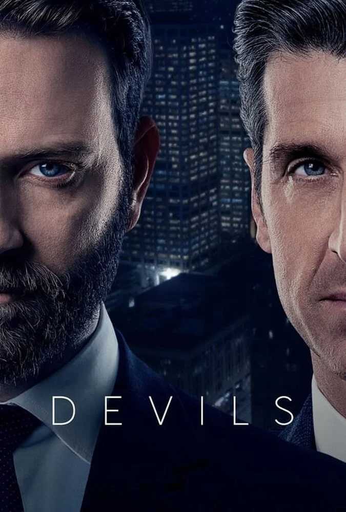 سریال شیاطین (Devils) - پوستر سریال با بازی آلساندرو بورگی و پاتریک دمپسی