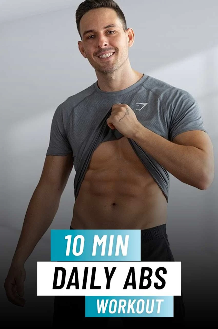 فیلم 10 دقیقه تمرین روزانه شکم در خانه-10 min daily ab workout at home six pack abs routine no equipment