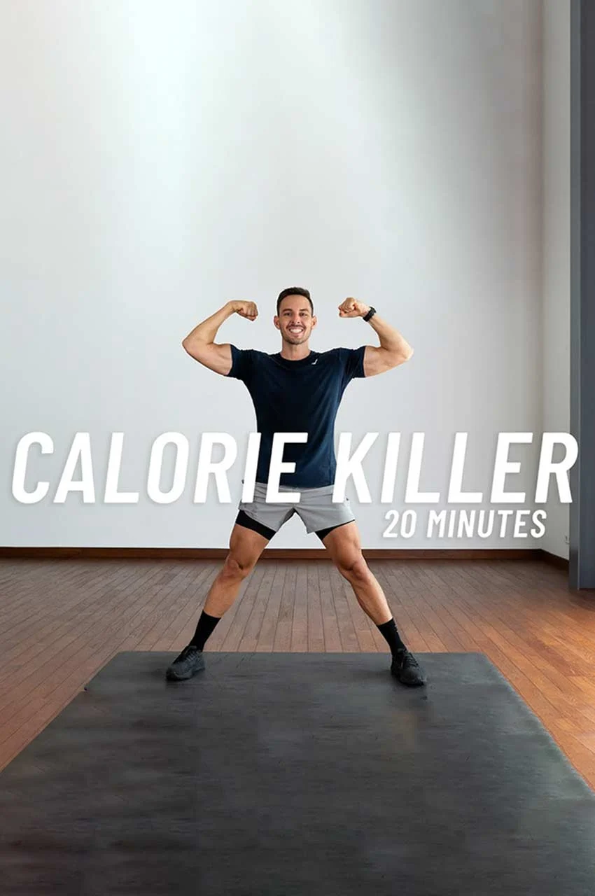 فیلم 20 دقیقه تمرین اینتروال-20 min calorie killer hiit workout – full body cardio – no equipment – no repeat