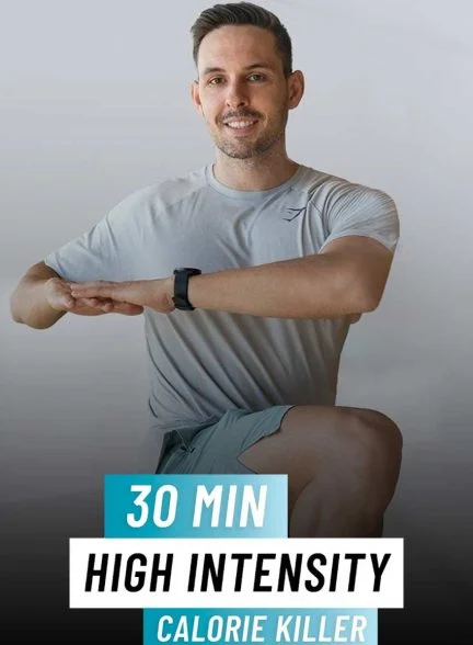 فیلم 30 دقیقه تمرین شدید HIIT-30 min intense hiit workout full body cardio to burn calories-no equipment