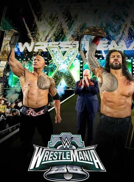 فیلم نبرد نسل‌ ها در رسلمنیا: راک و رینز علیه قهرمانان آینده-full match roman reigns and the rock vs cody rhodes and seth rollins wrestlemania xl saturday